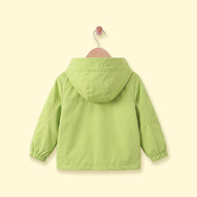 Boys Lime Green Long Sleeve Hooded Zip-Up Jacket Coats & Jackets