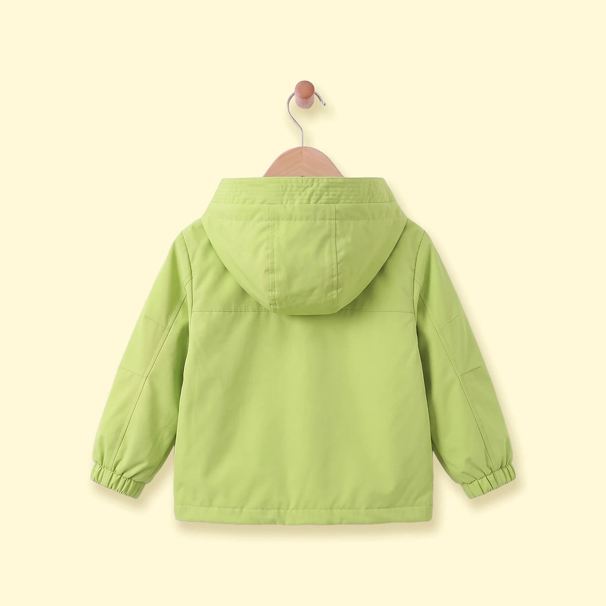 Boys Lime Green Long Sleeve Hooded Zip-Up Jacket Coats & Jackets