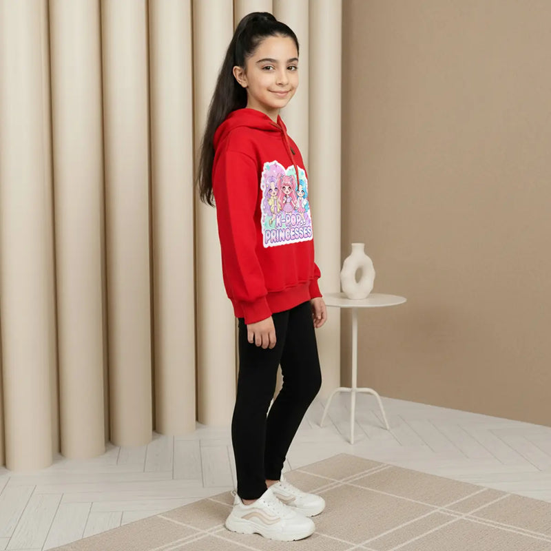 Girls Red K-Pop Princesses Graphics Hoodie Sweatshirts & Hoodies