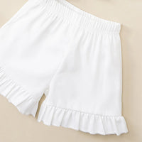 Girls Green Stripes Sleeveless Top With Shorts Set Sets