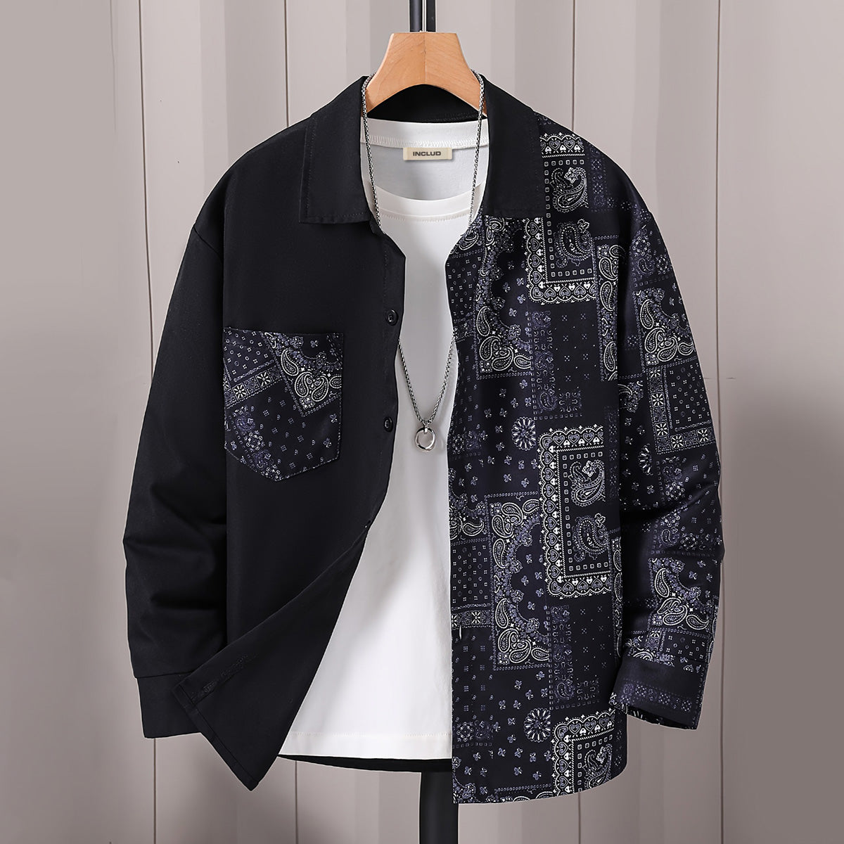 Boys Black Printed Long Sleeves Winter Shirts Shirts Black 7-8 Y