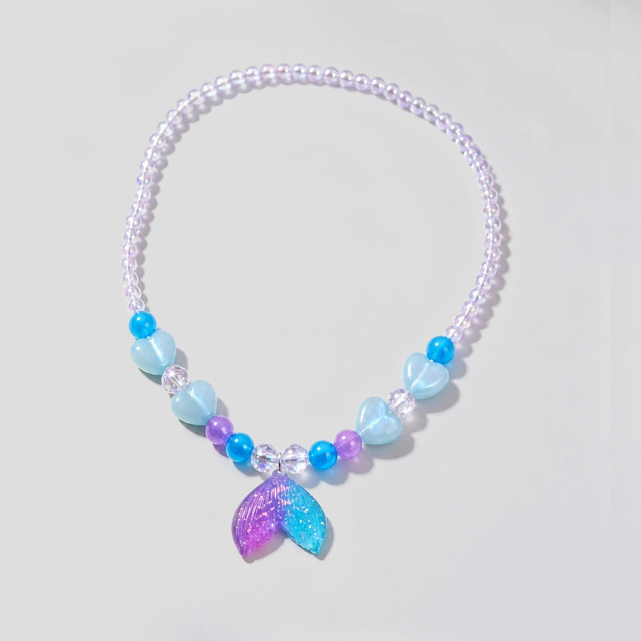 Pack Of 5 Girls Multicolour Mermaid Tail Beaded Necklace Sets Necklace and Chains