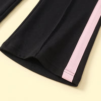 Girls Black Bow Applique Sweatshirt & Pants Sets 2 pc. Sets