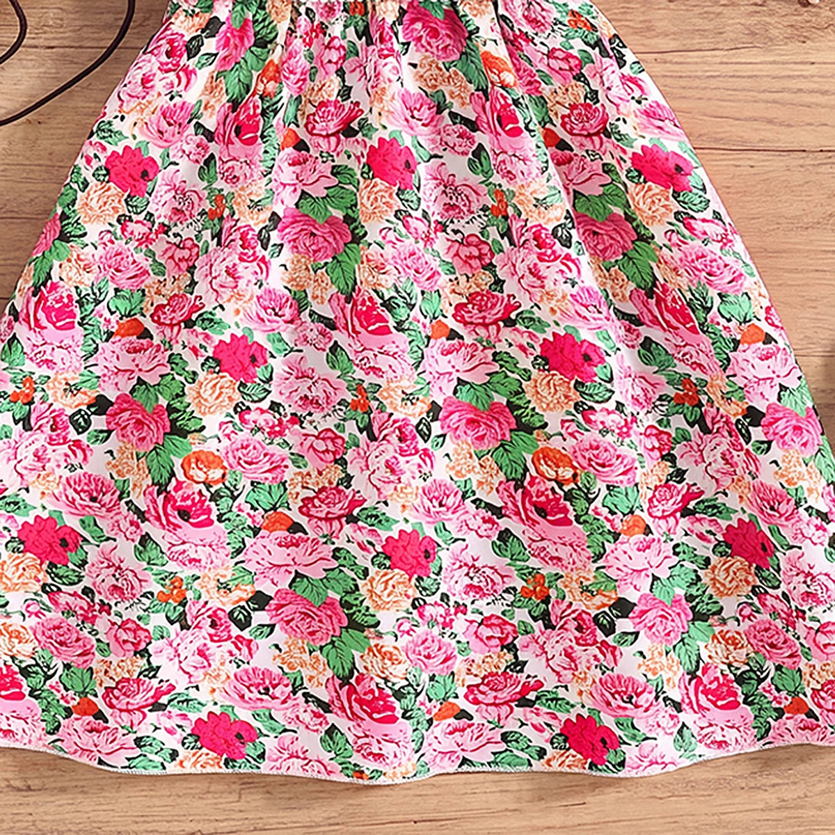 Girls Multicolour Sleeveless Floral Print Fit & Flare Dress Casual Dresses