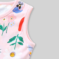 Girls Printed Sleeveless Casual Dress Casual Dresses   