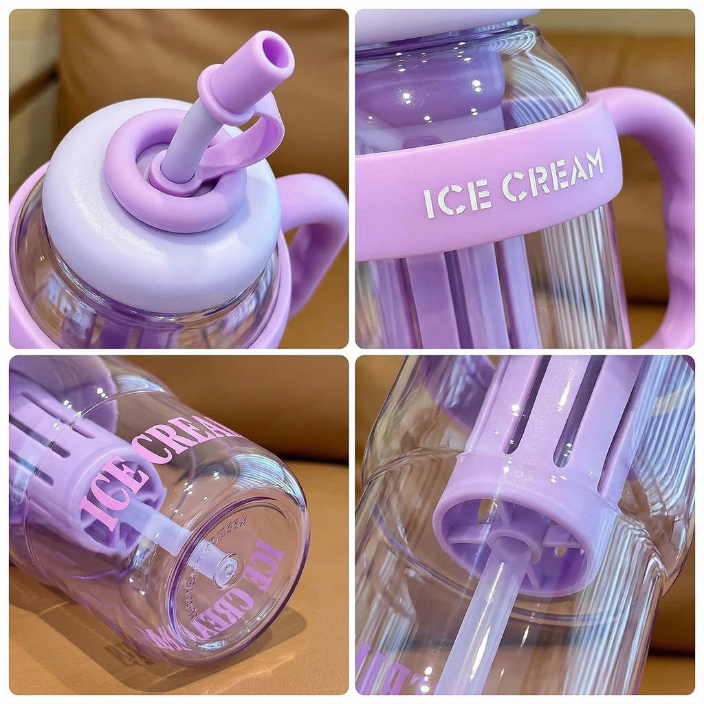 Lilac Fruit Infuser Water Bottle with Straw & Handle Trending Accessories