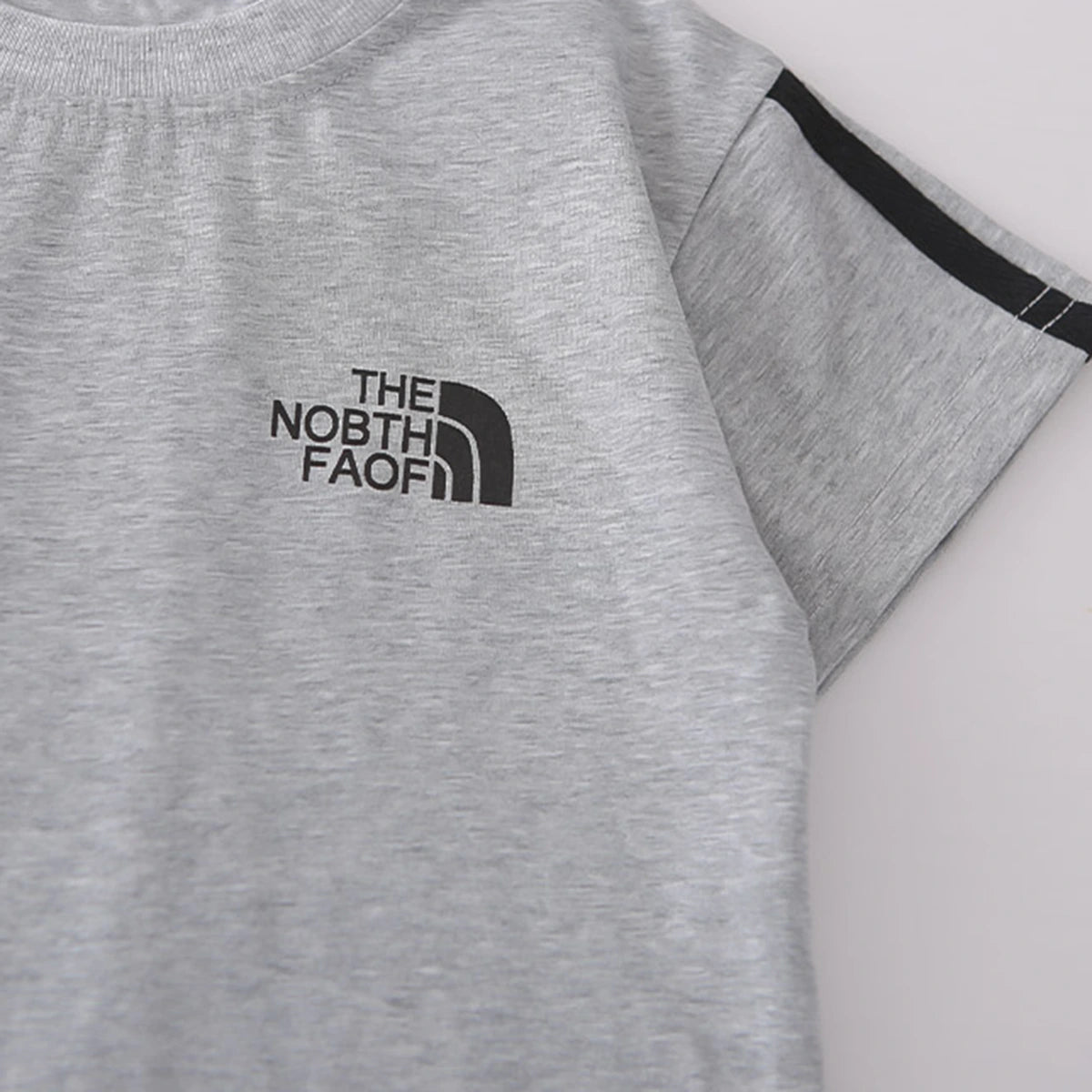 Boys Grey Typographic Print T-Shirt & Shorts Co-ord Sets Sets