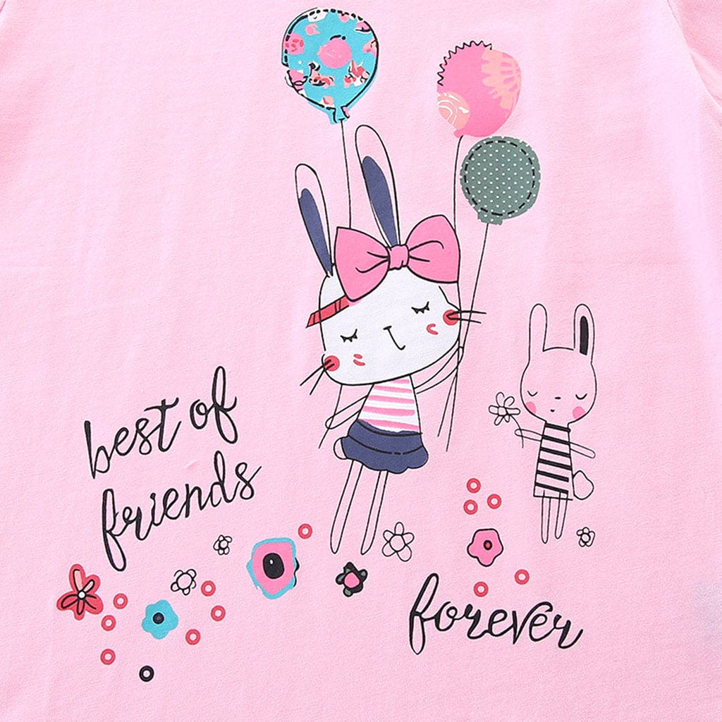 Girls Printed Short Sleeves T-Shirt Tshirts   