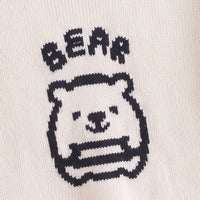 Boys Cream Bear Typographic Knitted Sweater Sweaters & Cardigans