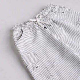 Boys Green Stripes Short Sleeves Shirt With Printed T-Shirt & Shorts Sets Sets