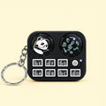 Panda DJ Keychain for Kids - Musical Toy Keyring Trending Accessories Black Onesize