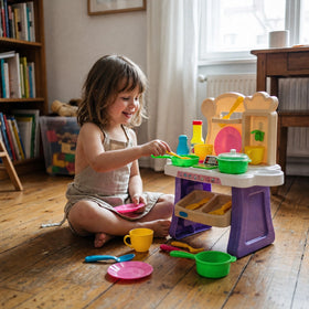 Multicolor Kids Cooking Fun Kitchen Play Set Trending Accessories