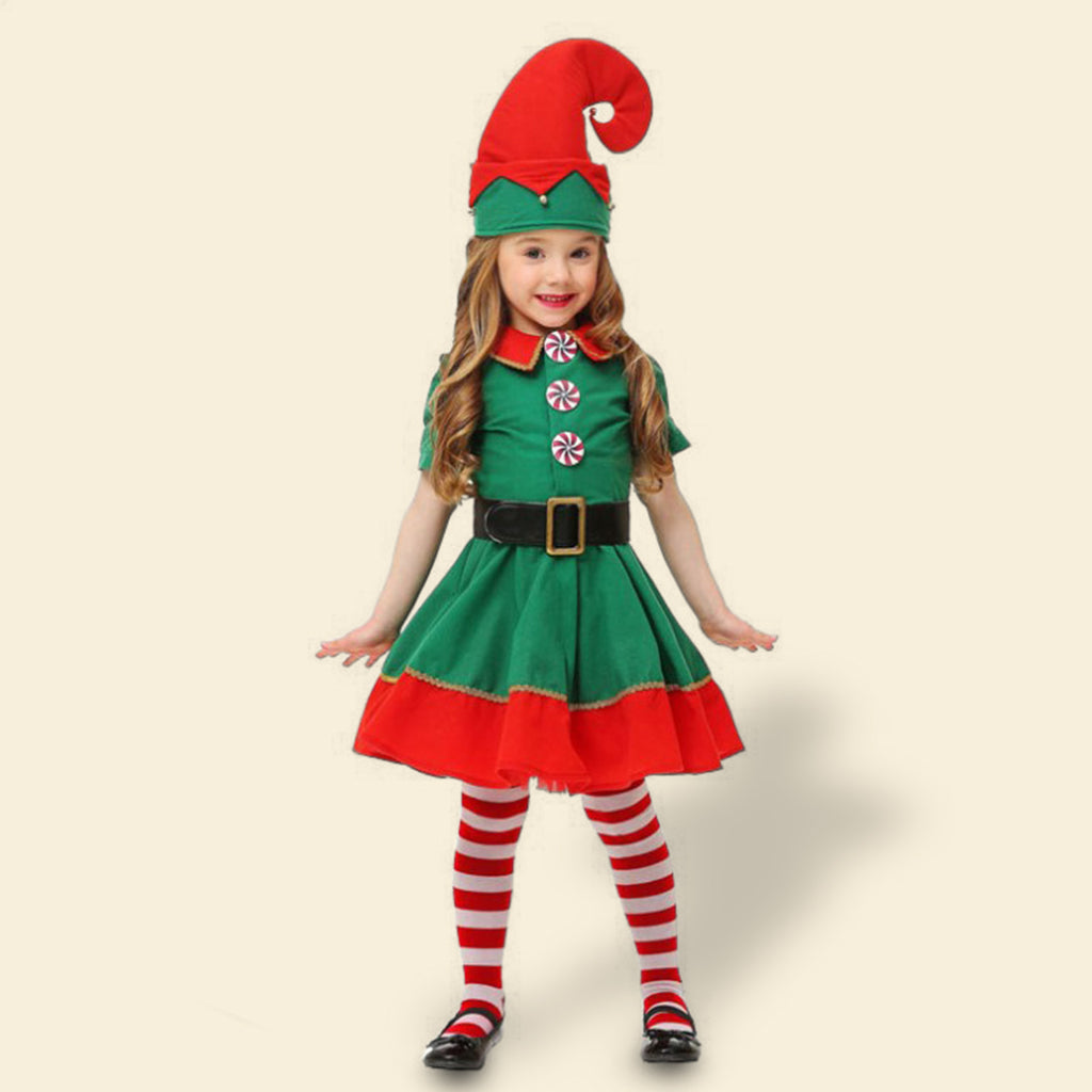 Kids Christmas Elves Costume