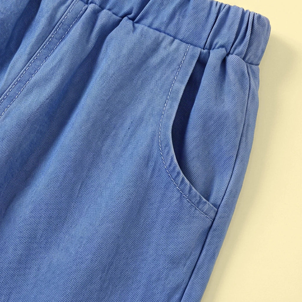 Girls Blue Sleeveless Top with Pants Sets 2 pc. Sets