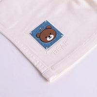 Boys Light Blue Bear Motif Short Sleeve T-Shirt With Shorts Sets Sets