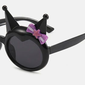 Girls Black Cartoon Cat Sunglasses Sunglasses