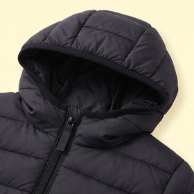 Boys Black Hooded Quilted Puffer Jacket Coats & Jackets