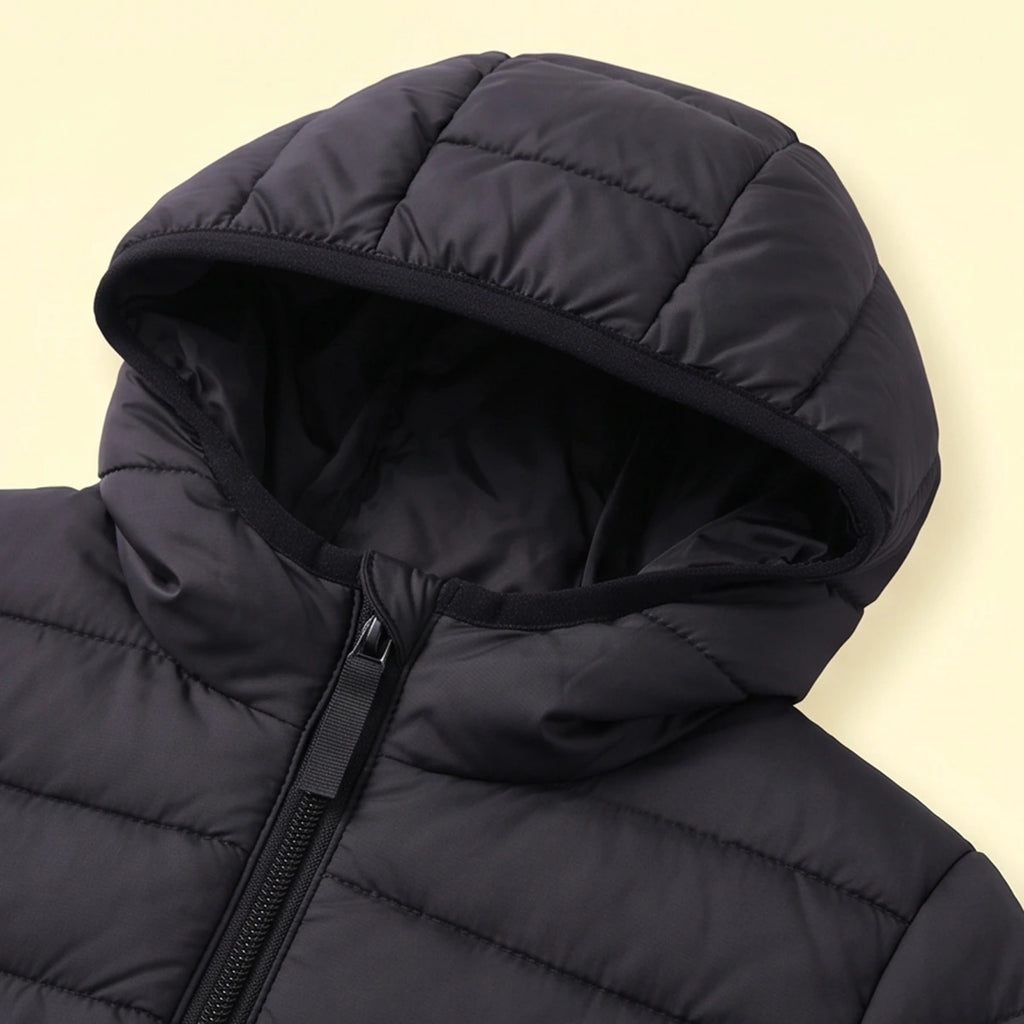 Boys Black Hooded Quilted Puffer Jacket Coats & Jackets