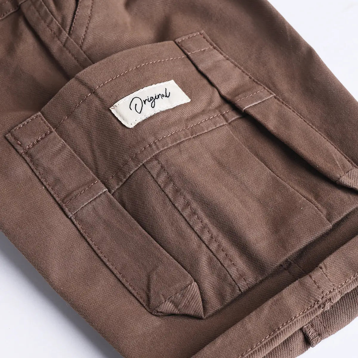 Boys Embroidered Short Sleeve Shirt With Brown Shorts Sets 2 pc. Sets