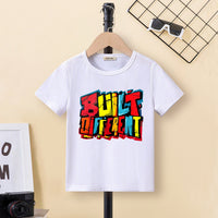 Boys White Typographic Printed Regular Short Sleeves T-Shirts Tshirts White 3-4 Y