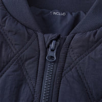 Boys Navy Blue Long Sleeve Zip-Up Bomber Jacket Coats & Jackets