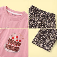 Girls Pink Graphic Sleeveless Top With Pants Sets 2 pc. Sets