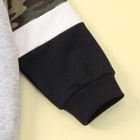 Boys Grey Star Print Sweatshirt With Pants Sets 2 pc. Sets