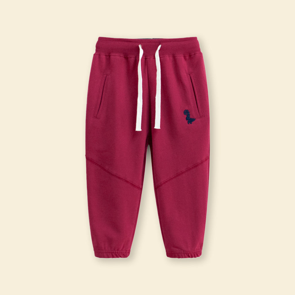 Boys Joggers with Drawstring Joggers Maroon 1-2 Y 