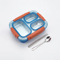 Kids Blue Smart Serve 3-Section Lunch Box Trending Accessories