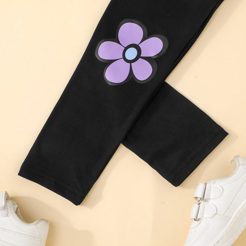Girls Off White Floral Printed Sweatshirt With Pant sets Sets