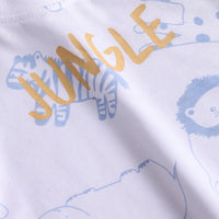 Boys Multicolor Stripes Lion Embroidery Shirt With Twill Shorts Sets 2 pc. Sets
