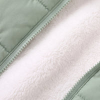 Boys Sage Green Bear Ear On Hood Quilted Zip-up Jacket Coats & Jackets
