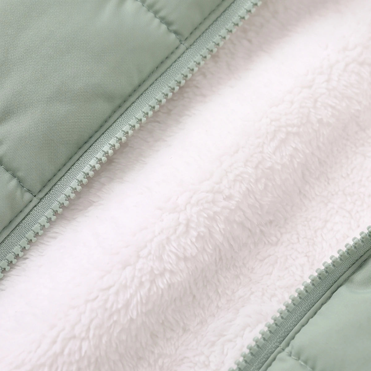 Boys Sage Green Bear Ear On Hood Quilted Zip-up Jacket Coats & Jackets