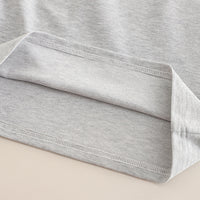 Boys Grey Solid Short Sleeves Contrast Piping T-Shirt With Shorts Set 2 pc. Sets