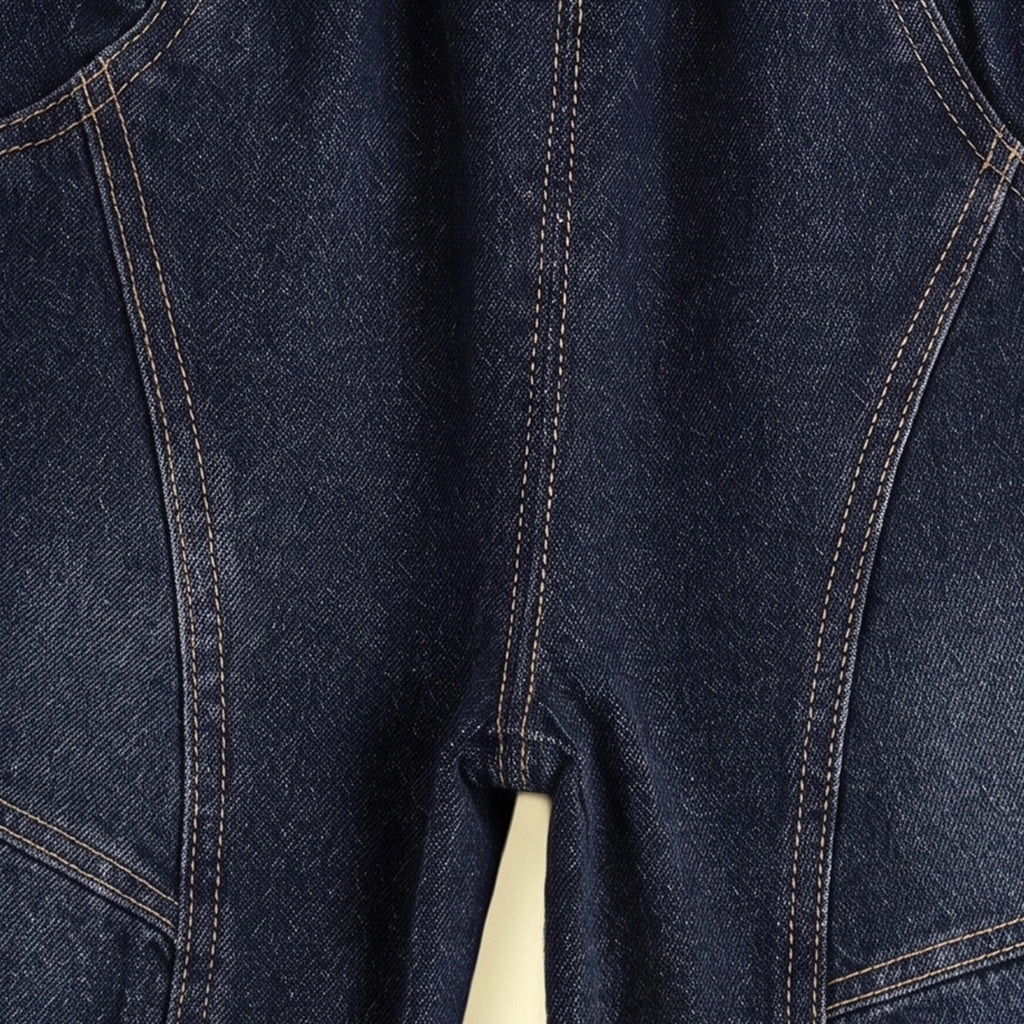 Boys Dark Blue Denim Cargo Shorts Cargo Shorts