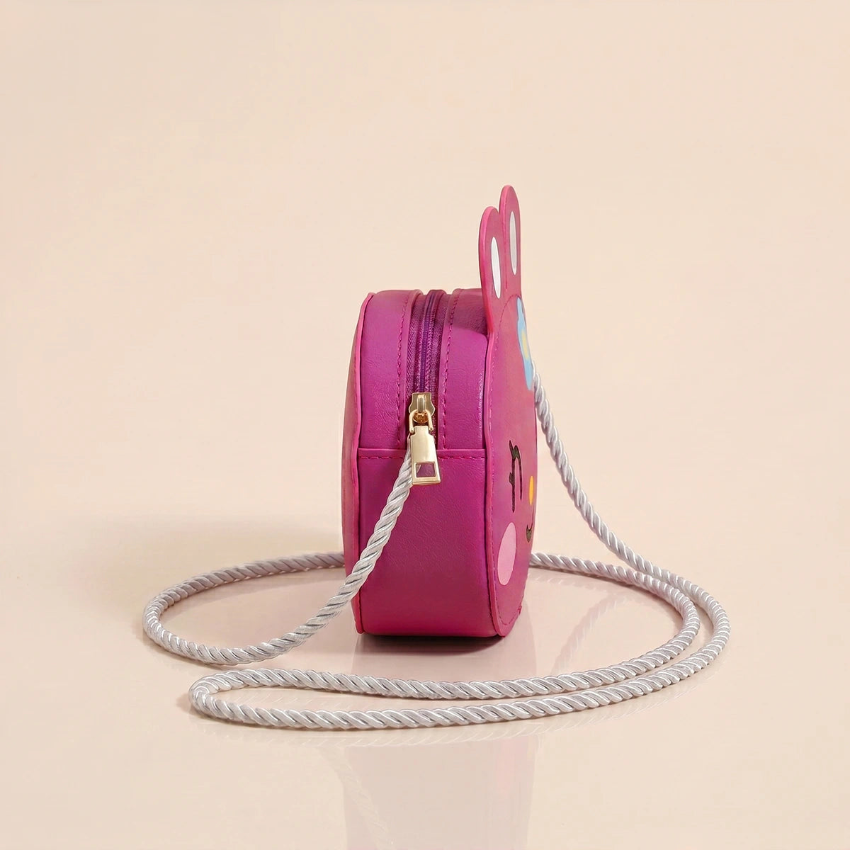 Girls Fuchsia Bunny Motif Sling Bag Sling Bags