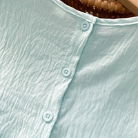Girls Sea Green Textured Sleeveless Top with Wide Leg Pants Sets 2 pc. Sets