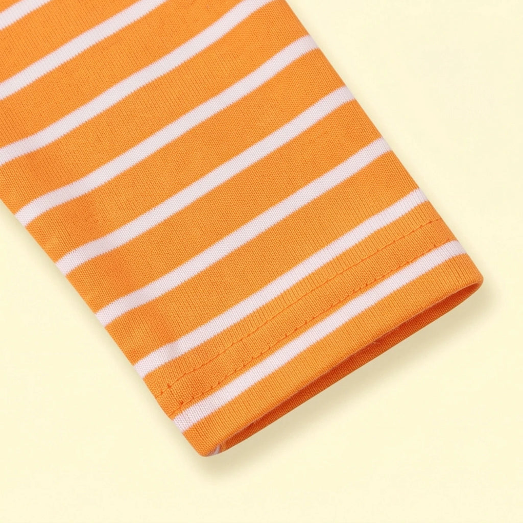 Girls Orange Happy Halloween Print Fit & Flare Dress Casual Dresses