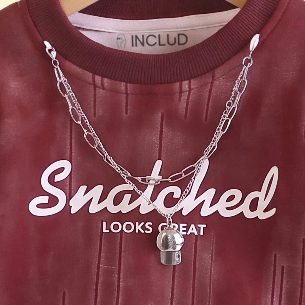 Boys Maroon Typography Sweatshirt With Denim Pants Sets 2 pc. Sets