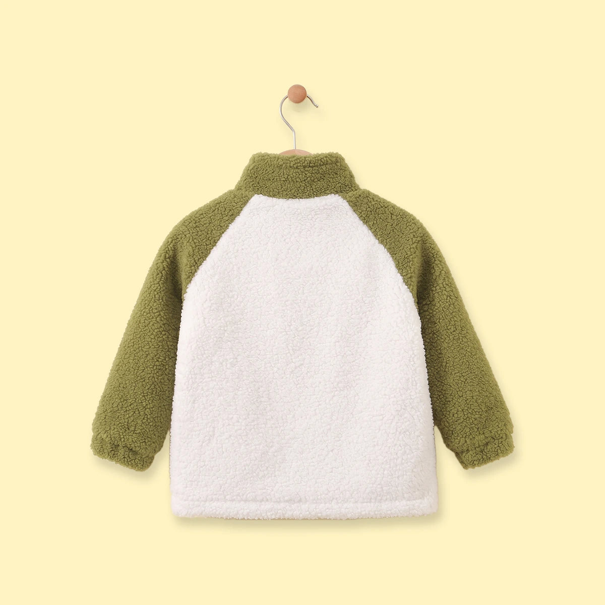 Boys Olive Green Colourblocked Long Sleeve Zip-Up Jacket Coats & Jackets
