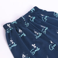 Boys Navy Blue Goofy Print T-Shirt With Shorts Sets Sets