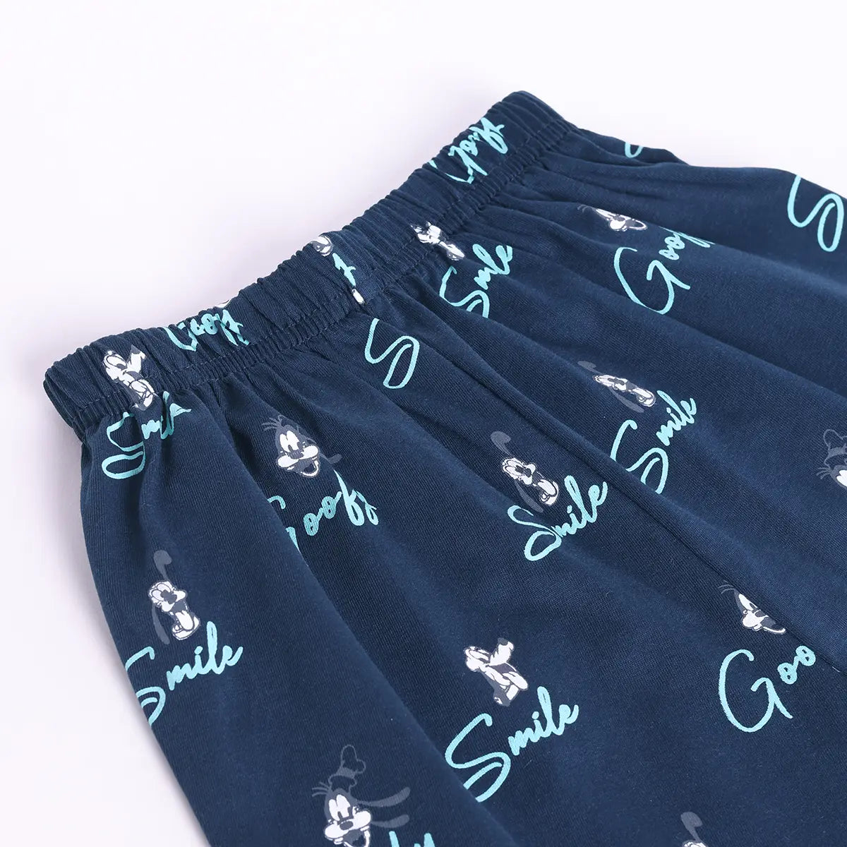 Boys Navy Blue Goofy Print T-Shirt With Shorts Sets Sets