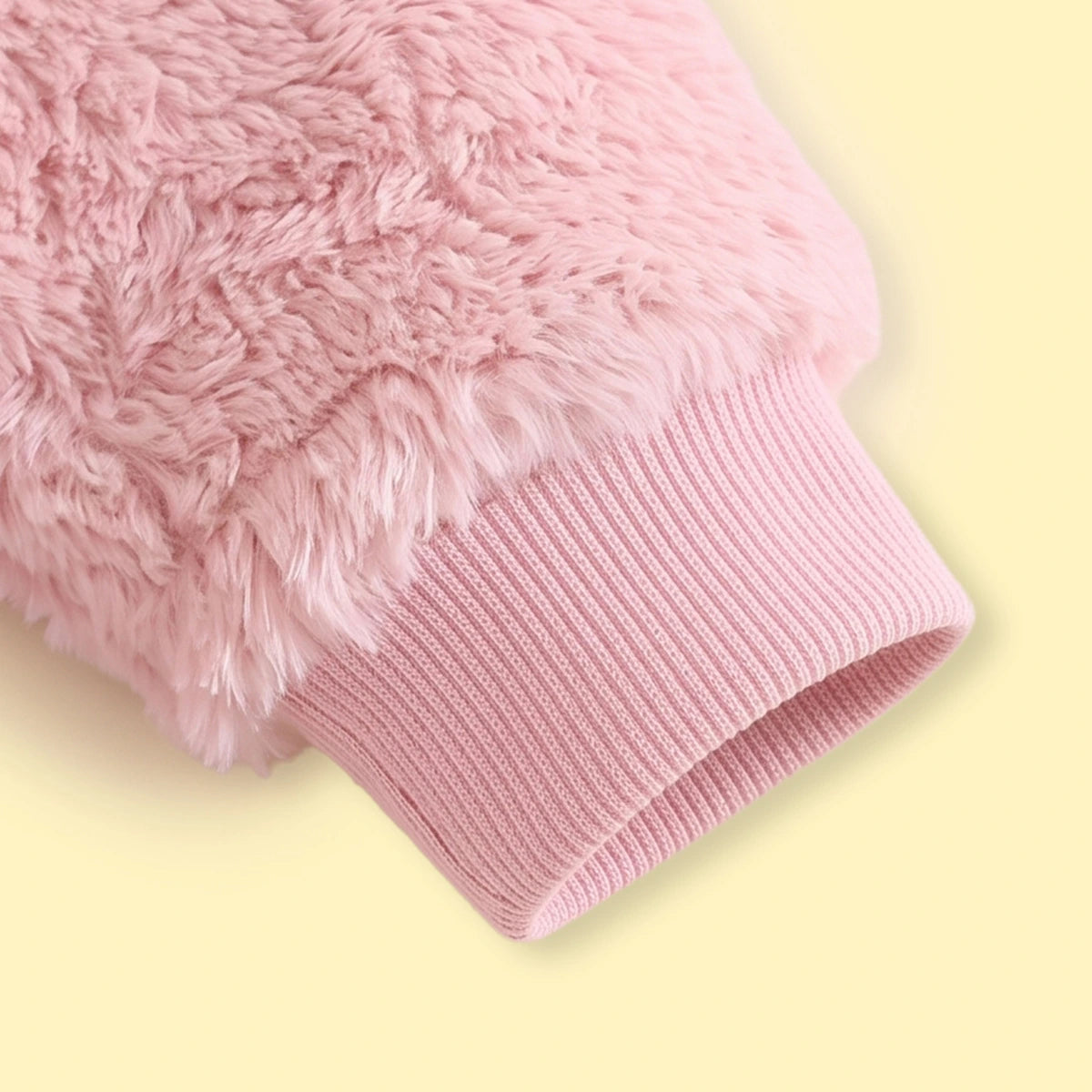 Girls Pink Floral Applique Long Sleeve Fleece Sweatshirt Sweatshirts & Hoodies