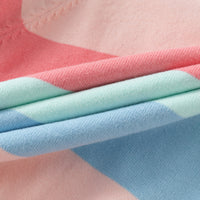 Girls Multicolor Regular Sweatshirt With Self-Design Stripe Patterns Sweaters & Cardigans