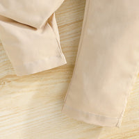 Girls Khaki Blazer With Knit Top & Pant Sets Sets