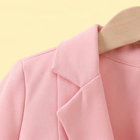 Girls Light Pink Long Sleeve Blazer & Skirt Sets 2 pc. Sets