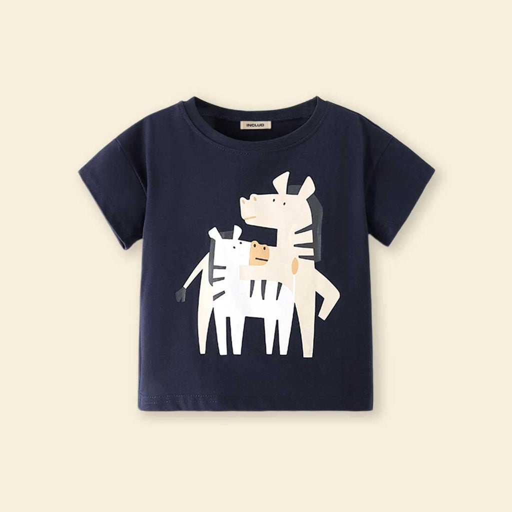 Girls Graphic Print Short Sleeves T-shirt Tshirts   