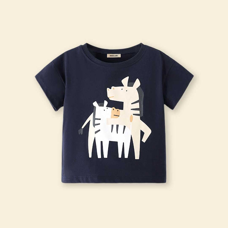 Girls Graphic Print Short Sleeves T-shirt Tshirts   