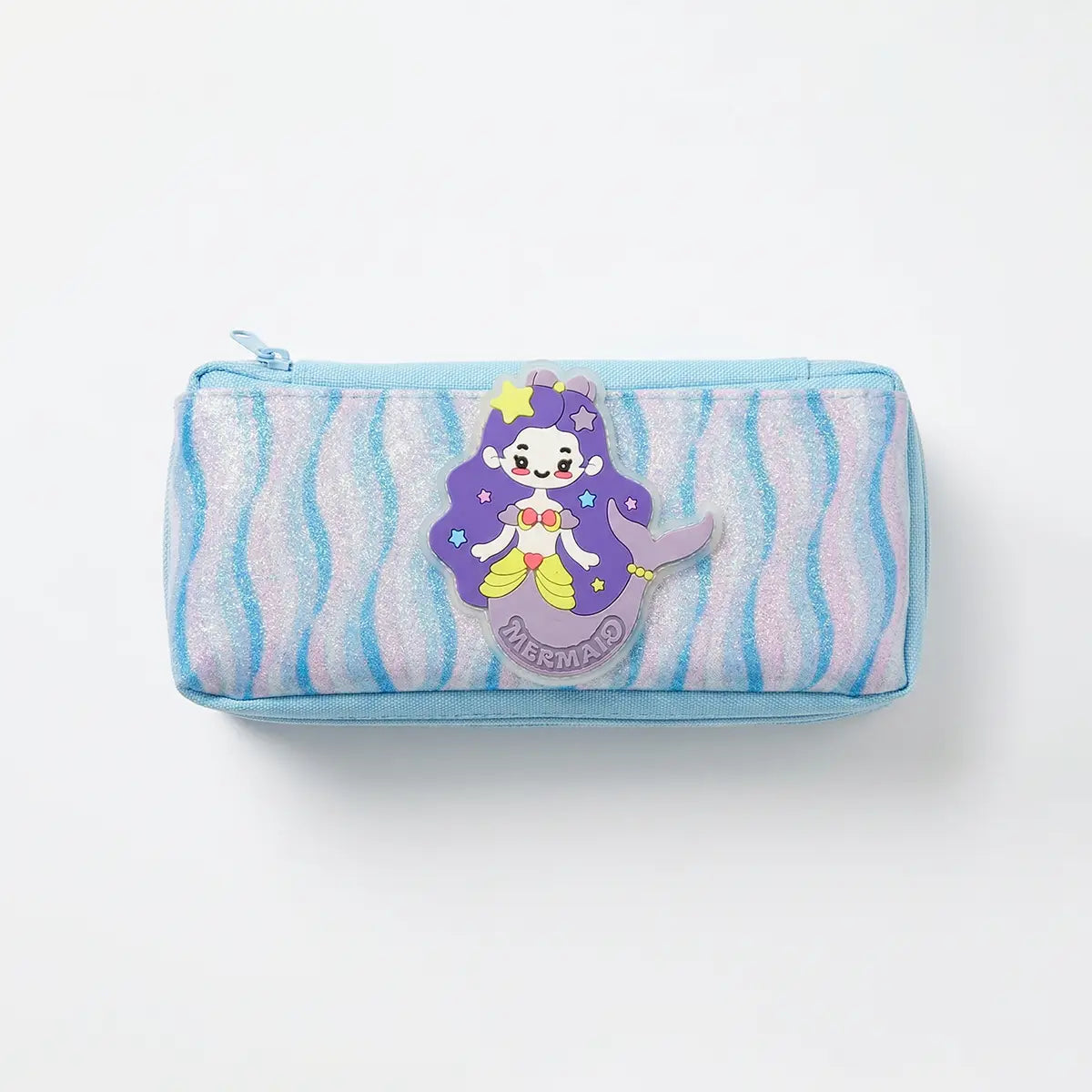 Girls Sky Blue Mermaid Glitter Pencil Case Trending Accessories Blue Onesize