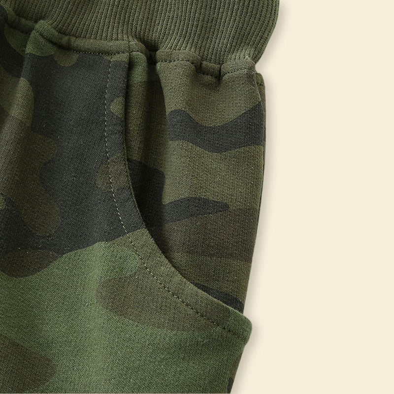 Boys Camouflage Print Regular Shorts Shorts   